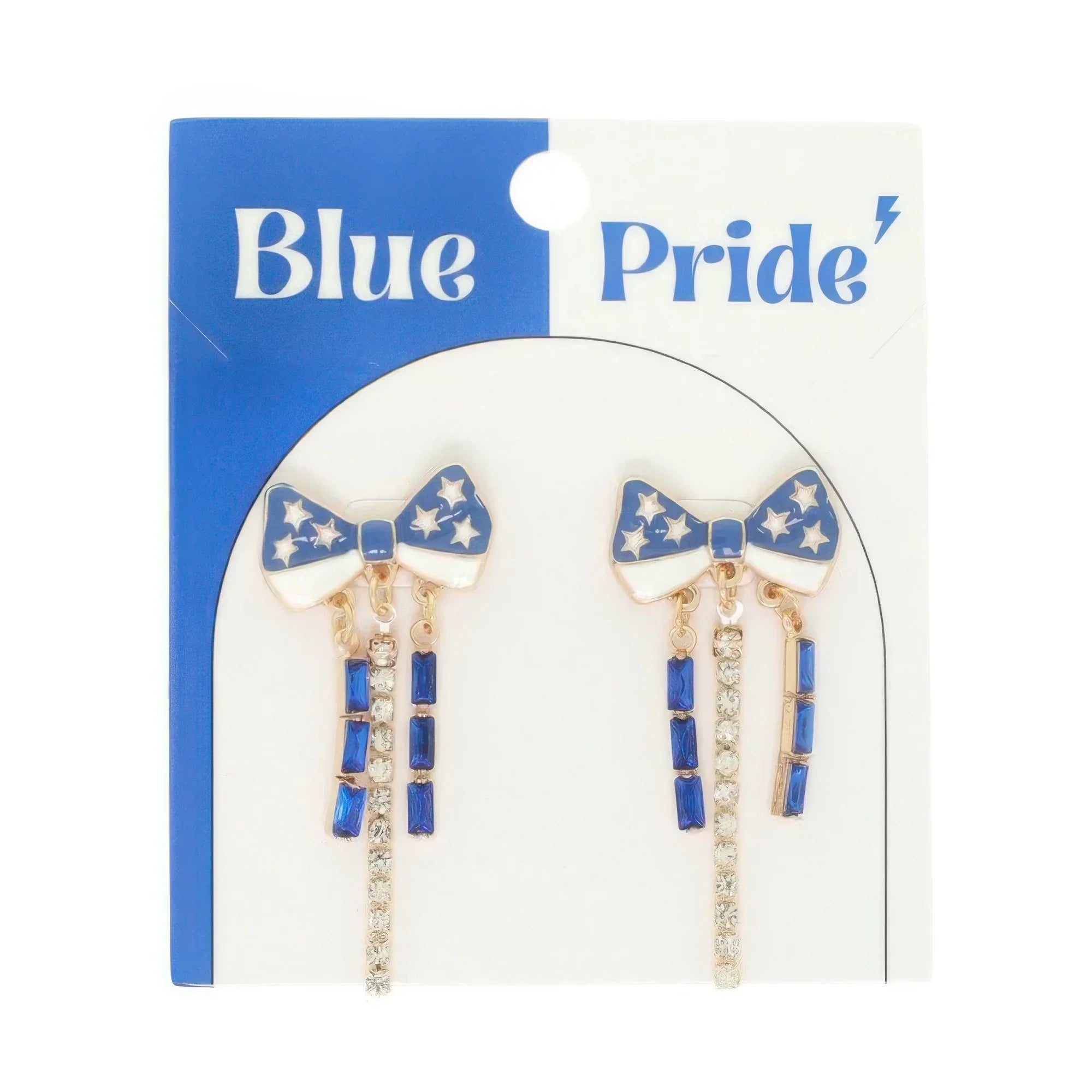 Game Day Starred Bow Fringe Earrings | Mixtshop LLC