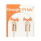 Game Day Starred Bow Fringe Earrings | Mixtshop LLC