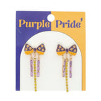 Game Day Starred Bow Fringe Earrings | Mixtshop LLC