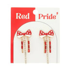 Game Day Starred Bow Fringe Earrings | Mixtshop LLC