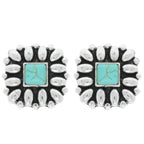 Western Floral Square Post Earrings | Mixtshop LLC