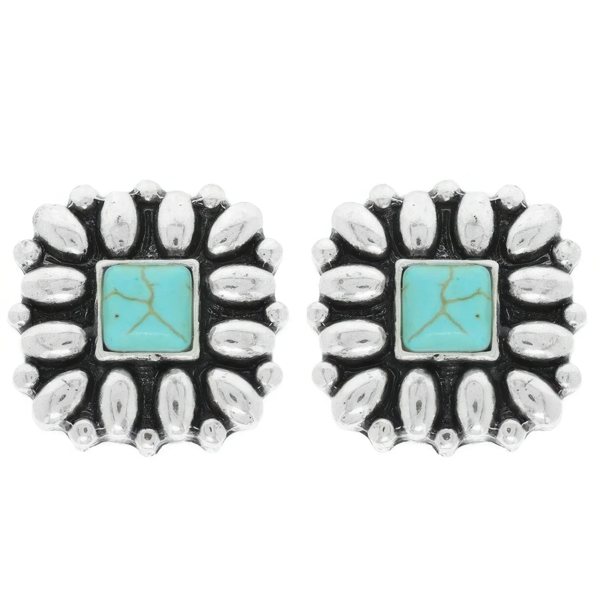 Western Floral Square Post Earrings | Mixtshop LLC