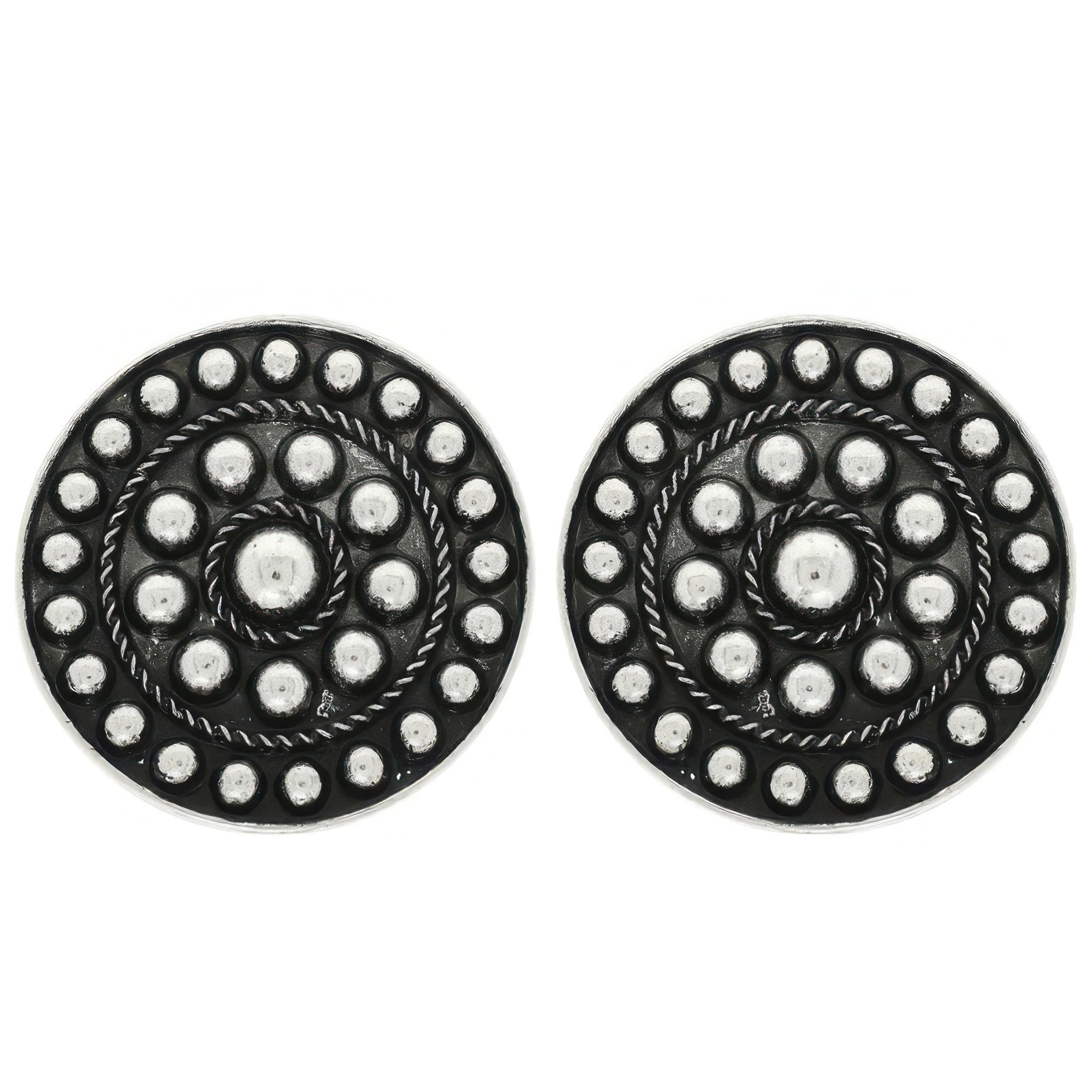 Western Bubble Round Post Earrings Secondary image