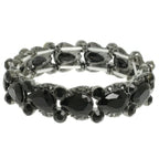 Round And Pear Cut Crystal Embellished Bracelet | Mixtshop LLC