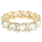 Round And Pear Cut Crystal Embellished Bracelet | Mixtshop LLC