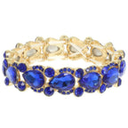 Round And Pear Cut Crystal Embellished Bracelet | Mixtshop LLC
