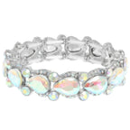 Round And Pear Cut Crystal Embellished Bracelet | Mixtshop LLC