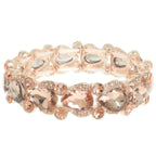 Round And Pear Cut Crystal Embellished Bracelet | Mixtshop LLC