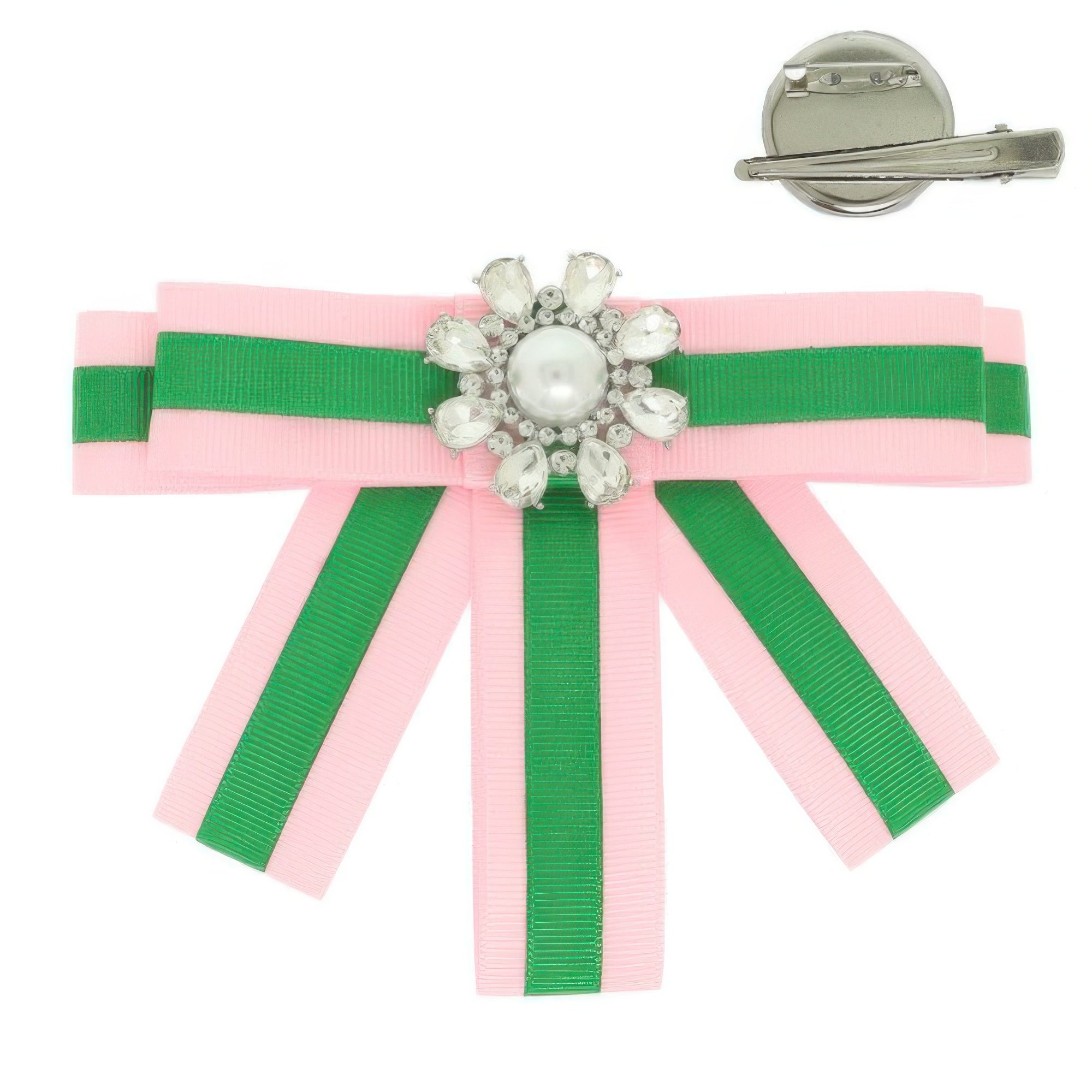 Jeweled Ribbon Hair Clip / Brooch Pin Secondary image