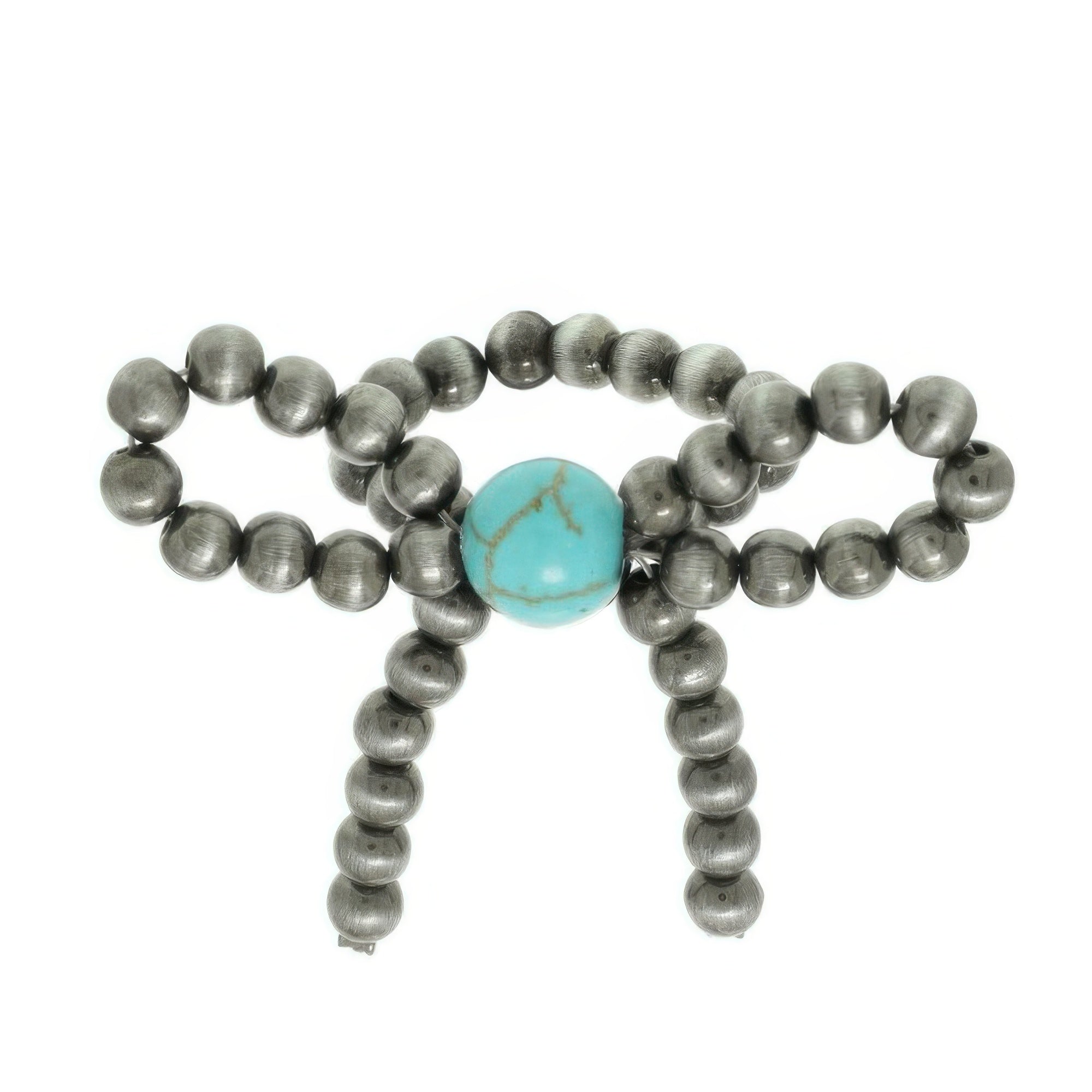 Pearl Beaded Ribbon Stretch Ring Secondary image