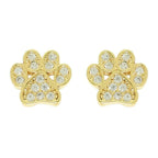 Game Day Paw Shaped Cubic Zirconia Stud Earrings | Mixtshop LLC