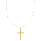 Ribbed Cross Pendant Necklace | Mixtshop LLC
