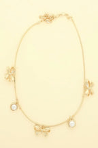 Bow Themed Pearl Charm Necklace | Mixtshop LLC