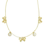 Bow Themed Pearl Charm Necklace | Mixtshop LLC