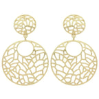 Round Disc Filigree Post Dangle Earrings | Mixtshop LLC