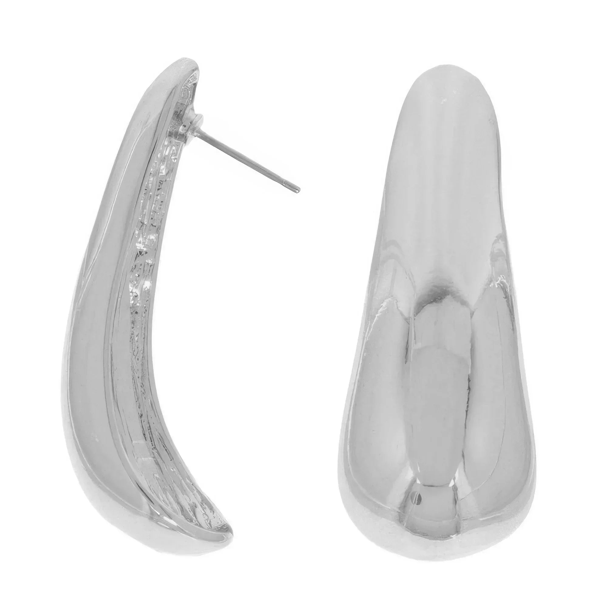 Crescent Teardrop Post Earrings Secondary image