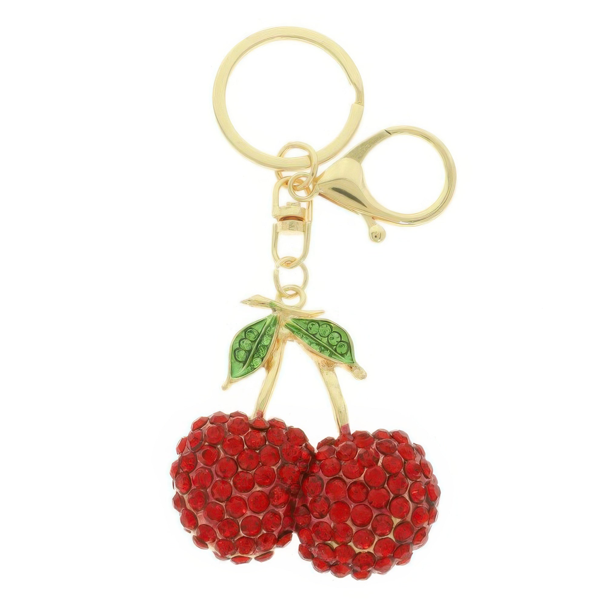 Jeweled Red Cherry Keychain Secondary image