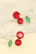 Cz Red Cherry Post Earrings | Mixtshop LLC