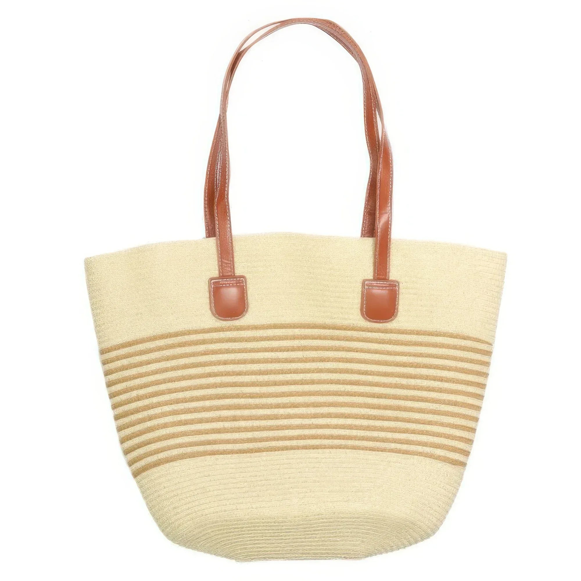Striped Patterned Straw Woven Bag | Mixtshop LLC Main image