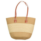 Striped Patterned Straw Woven Bag | Mixtshop LLC