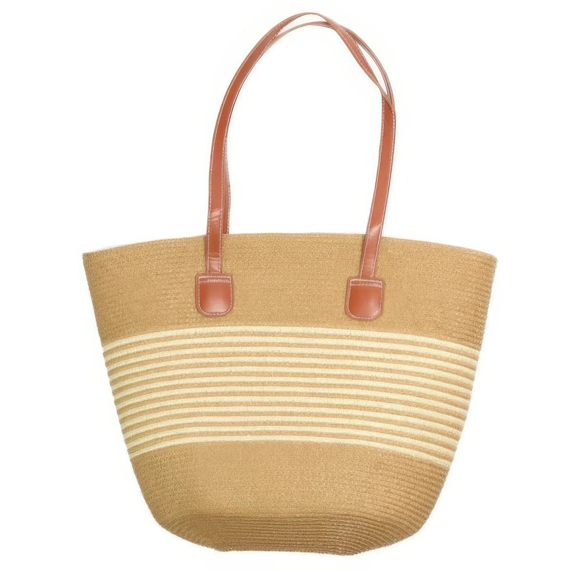 Striped Patterned Straw Woven Bag | Mixtshop LLC