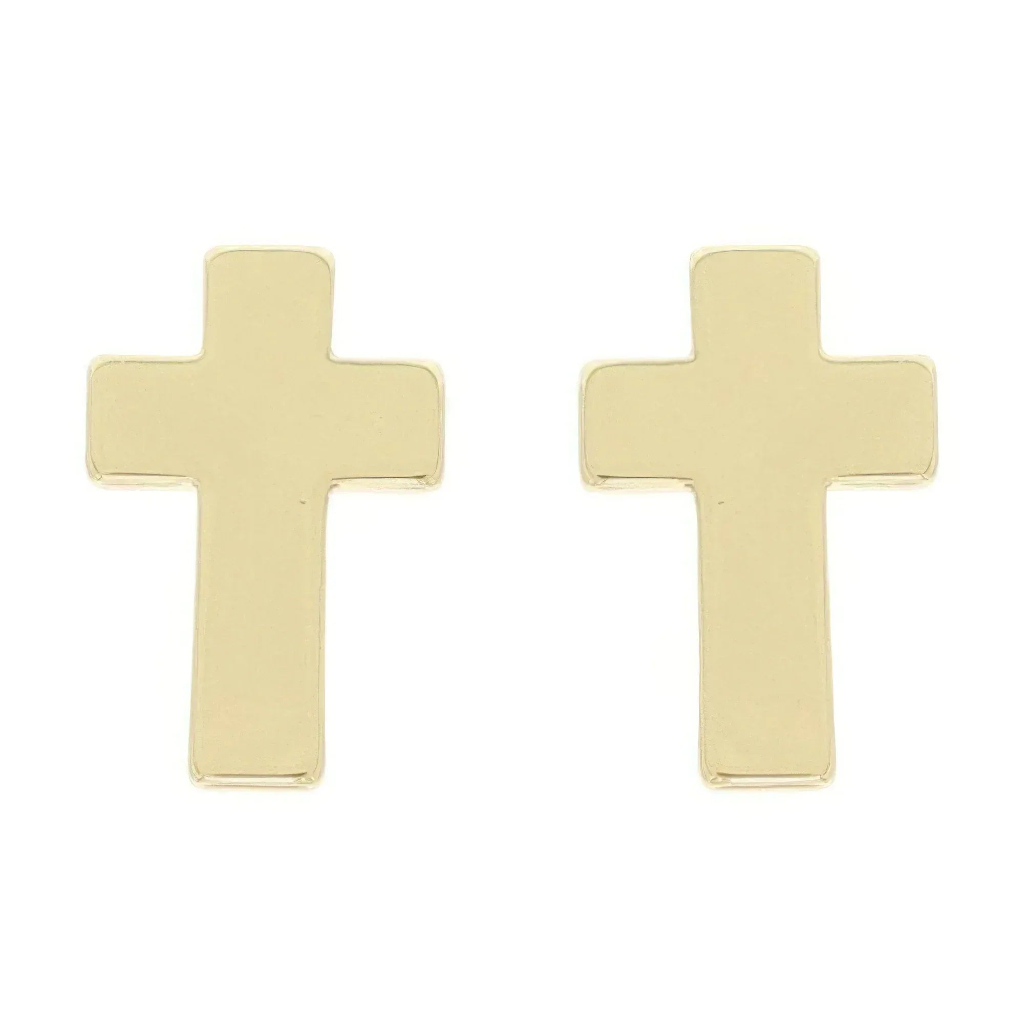 Textured Block Latin Cross Earrings | Mixtshop LLC Main image