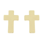 Textured Block Latin Cross Earrings | Mixtshop LLC
