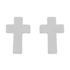 Textured Block Latin Cross Earrings | Mixtshop LLC