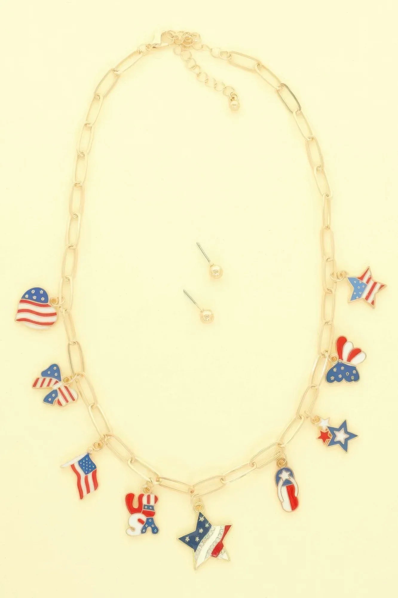 Americana Theme Charm Necklace Set | Mixtshop LLC Main image