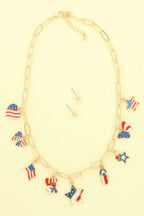 Americana Theme Charm Necklace Set | Mixtshop LLC
