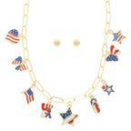 Americana Theme Charm Necklace Set | Mixtshop LLC