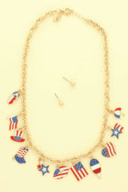 Americana Theme Charm Necklace Set | Mixtshop LLC