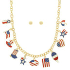 Americana Theme Charm Necklace Set | Mixtshop LLC