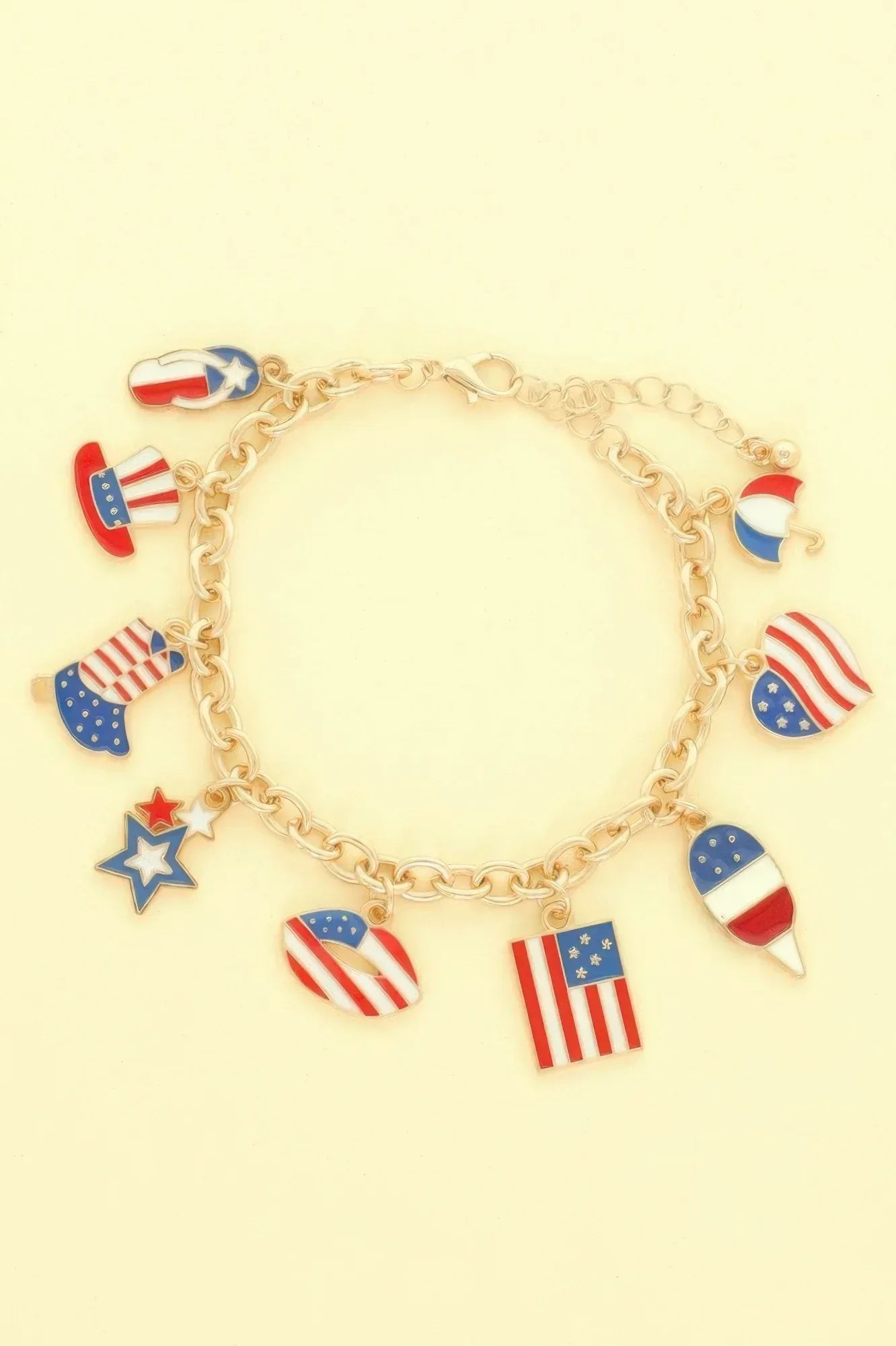 Americana Theme Charm Bracelet | Mixtshop LLC Main image