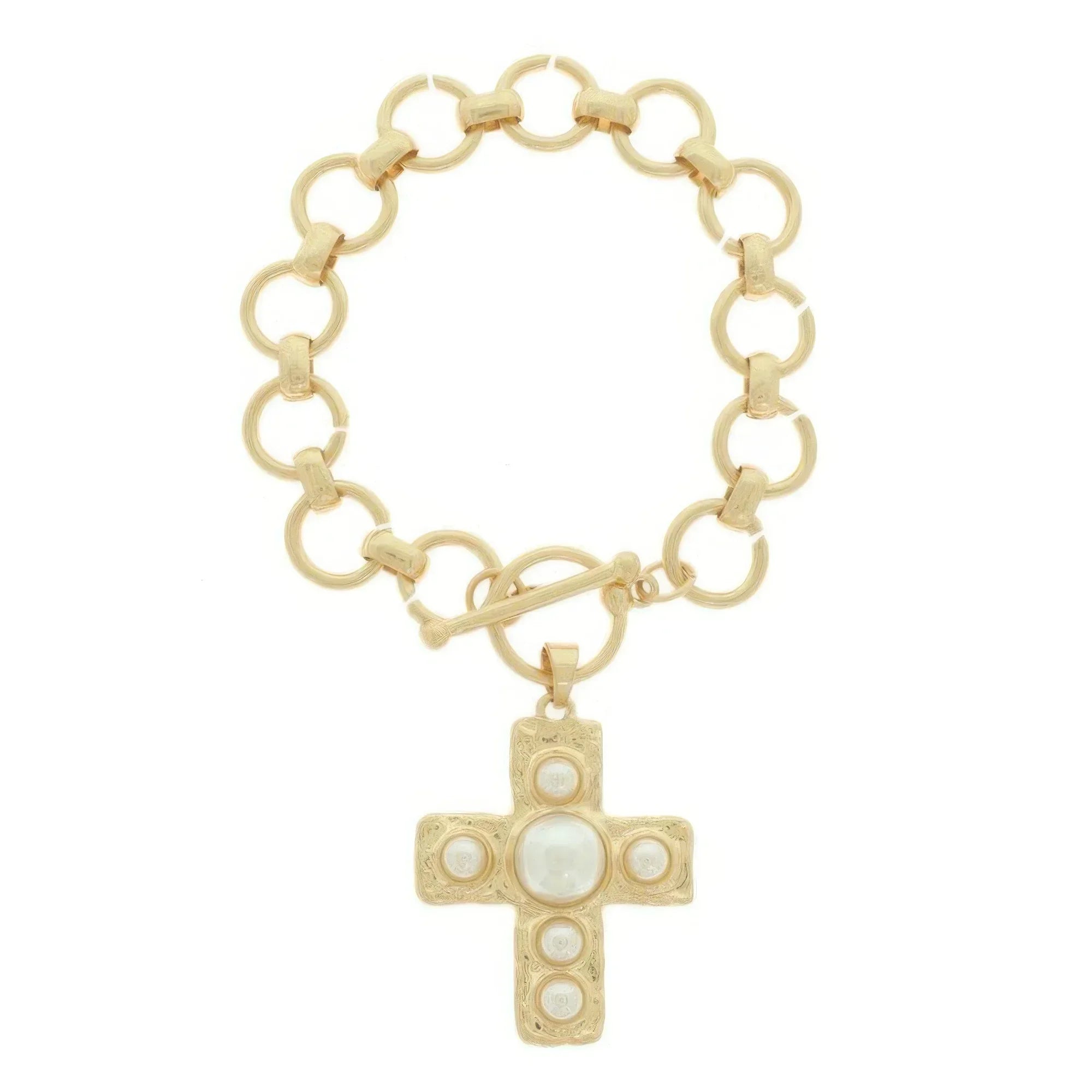 Cross Charm Toggle Chain Bracelet | Mixtshop LLC