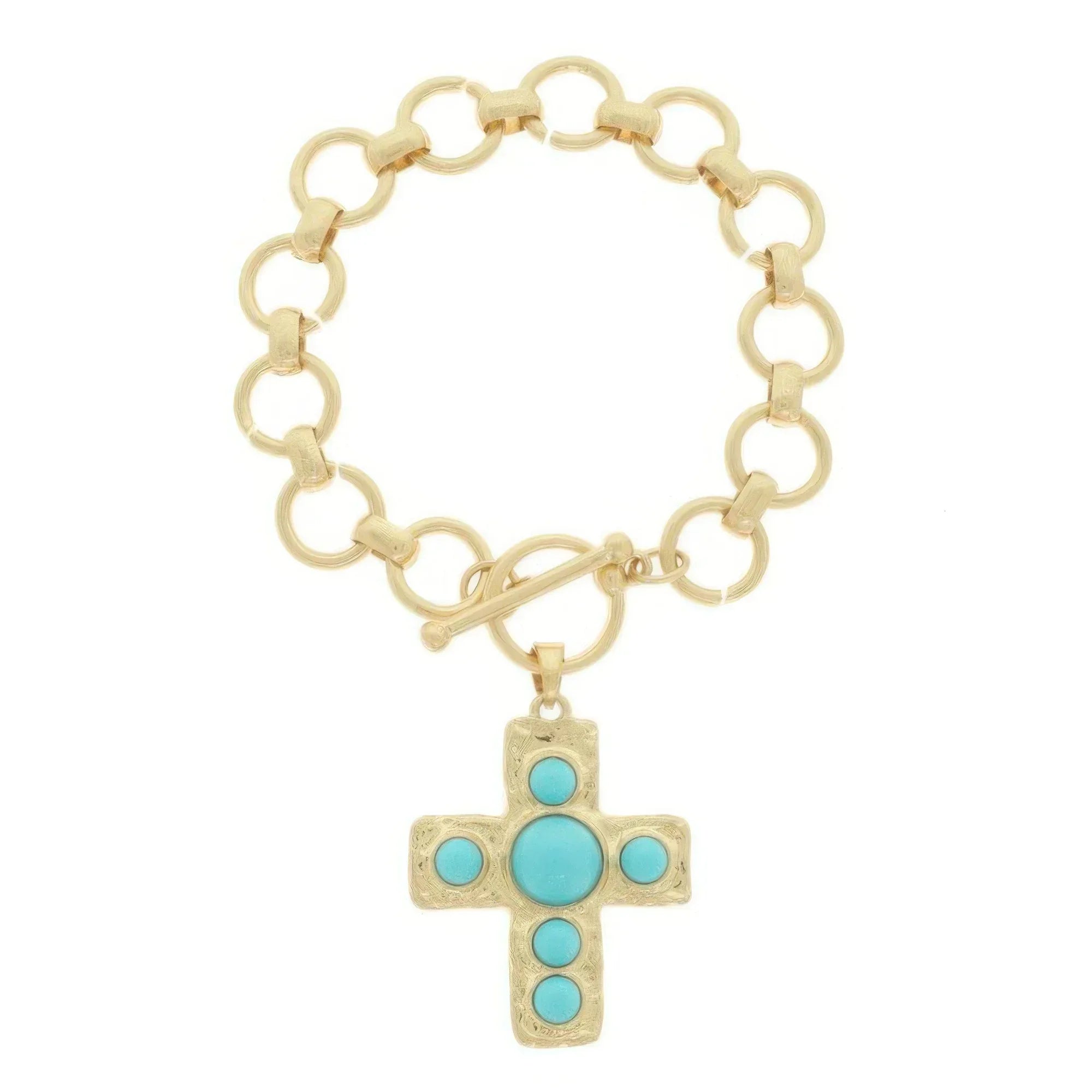 Cross Charm Toggle Chain Bracelet Secondary image