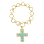 Cross Charm Toggle Chain Bracelet | Mixtshop LLC
