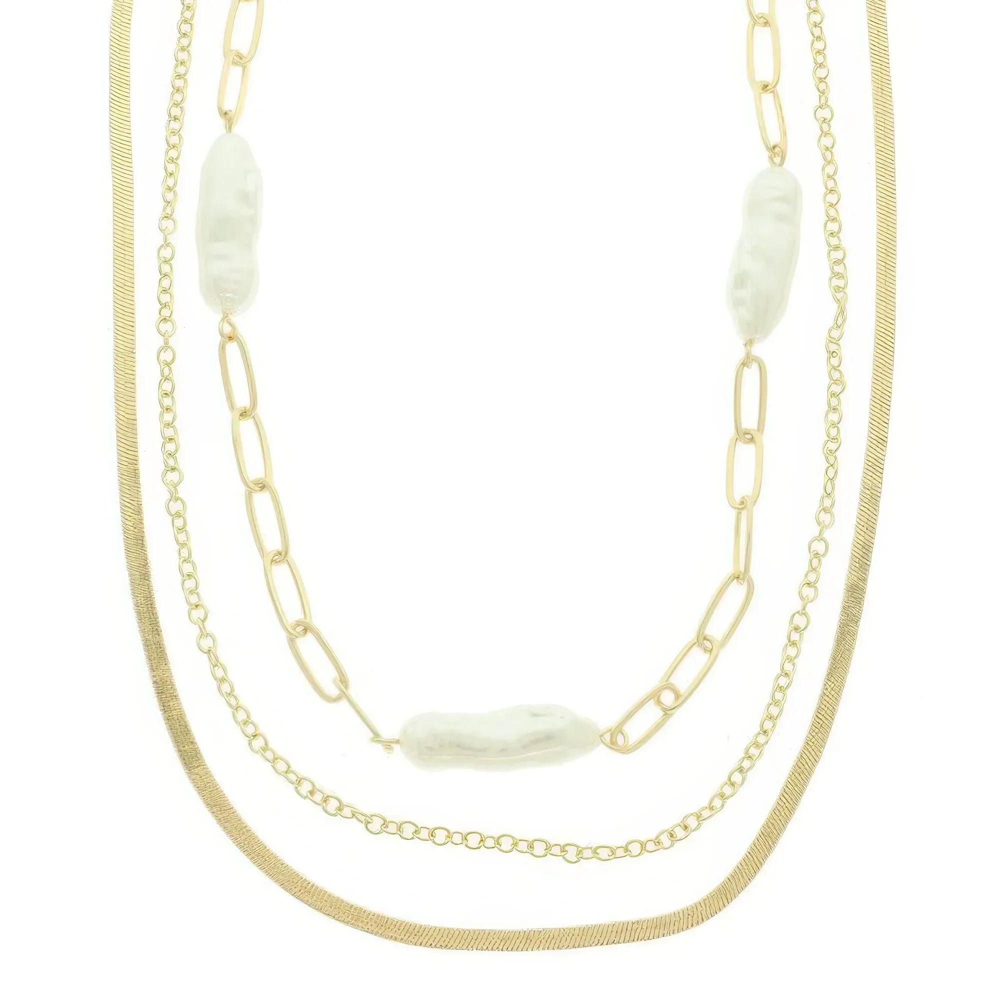 Multi Strand Baroque Pearl Necklace Secondary image
