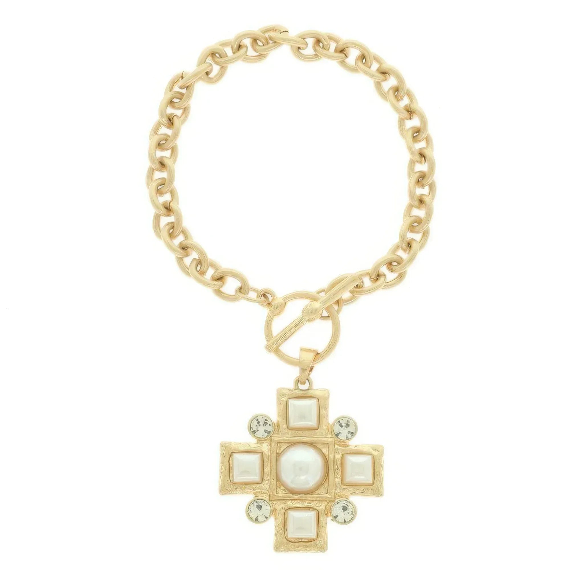 Cross Charm Toggle Chain Bracelet Secondary image