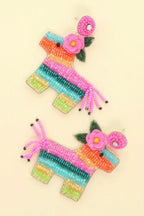 Aztec Deity Theme Donkey Pinata Earrings | Mixtshop LLC