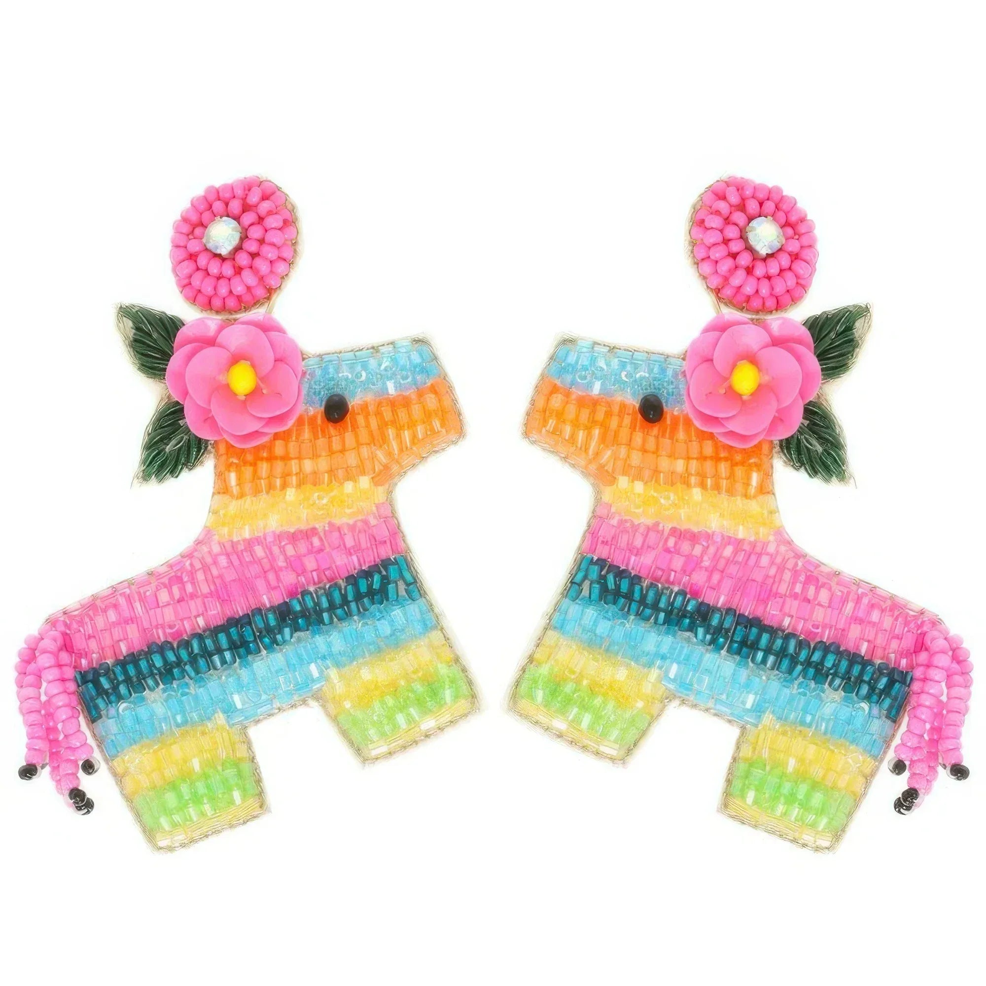 Aztec Deity Theme Donkey Pinata Earrings Secondary image