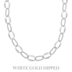 Gold Plated Textured Chain Necklace | Mixtshop LLC