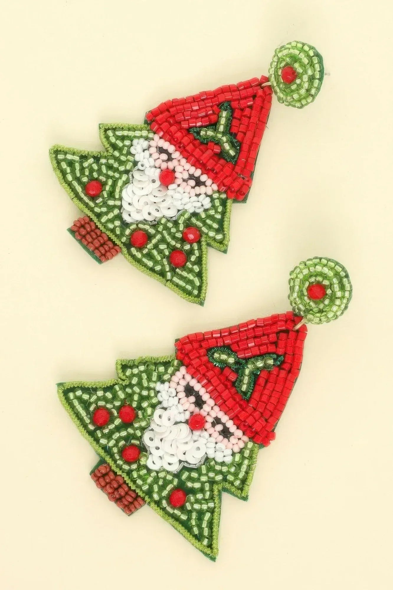 Christmas Santa Tree Post Earrings | Mixtshop LLC Main image