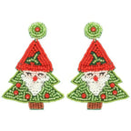 Christmas Santa Tree Post Earrings | Mixtshop LLC