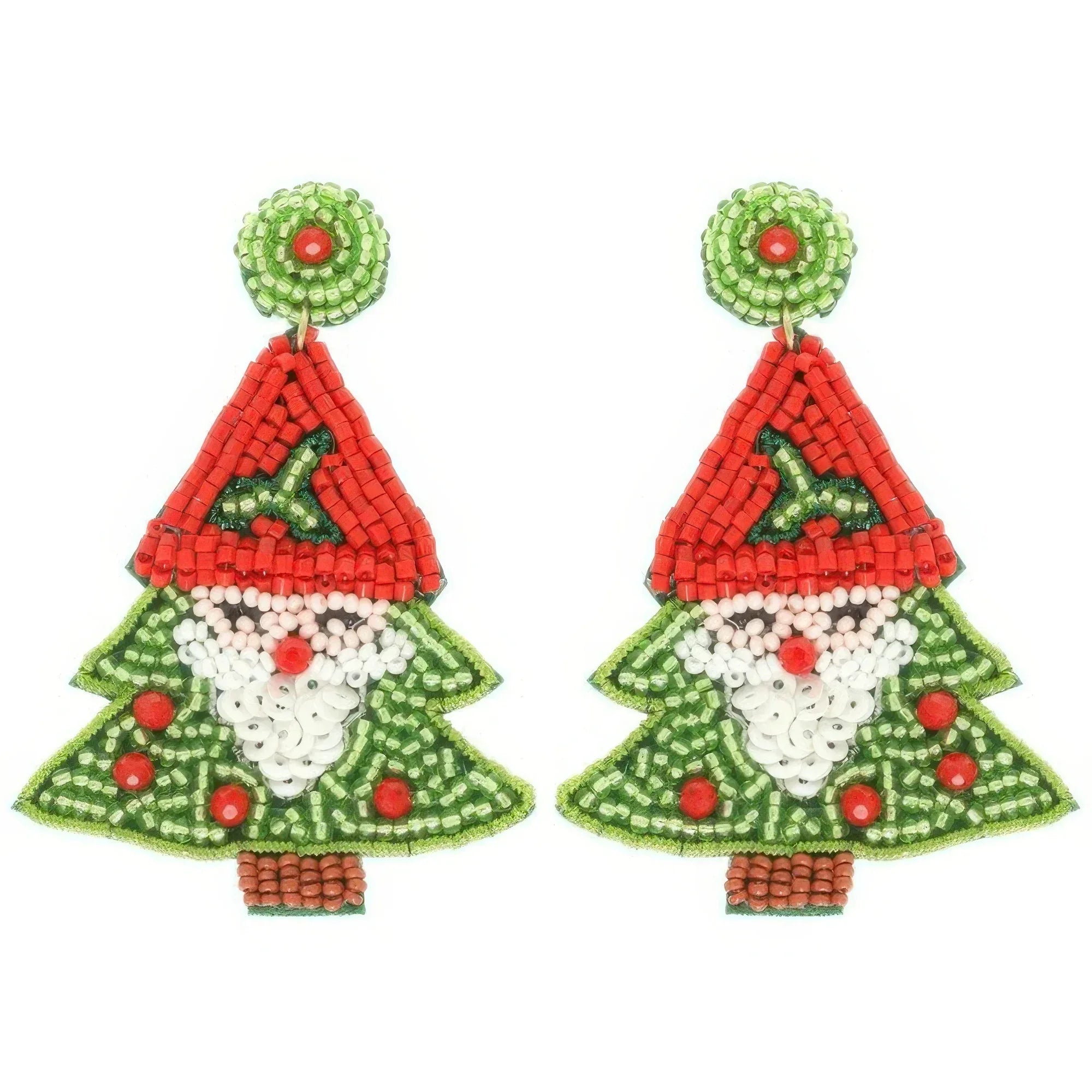 Christmas Santa Tree Post Earrings | Mixtshop LLC