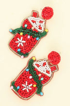 Christmas Santa's Cup Post Earrings | Mixtshop LLC