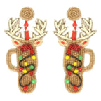 Christmas Rudolph's Cup Post Earrings | Mixtshop LLC
