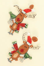 Christmas Festive Reindeer Post Earrings | Mixtshop LLC