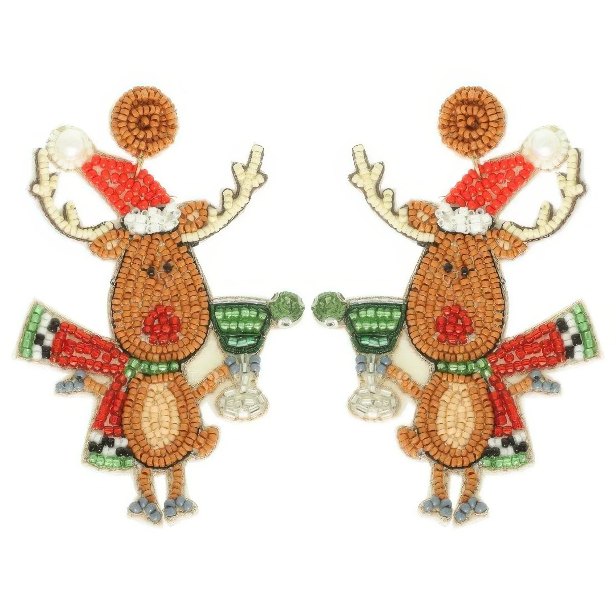 Christmas Festive Reindeer Post Earrings | Mixtshop LLC