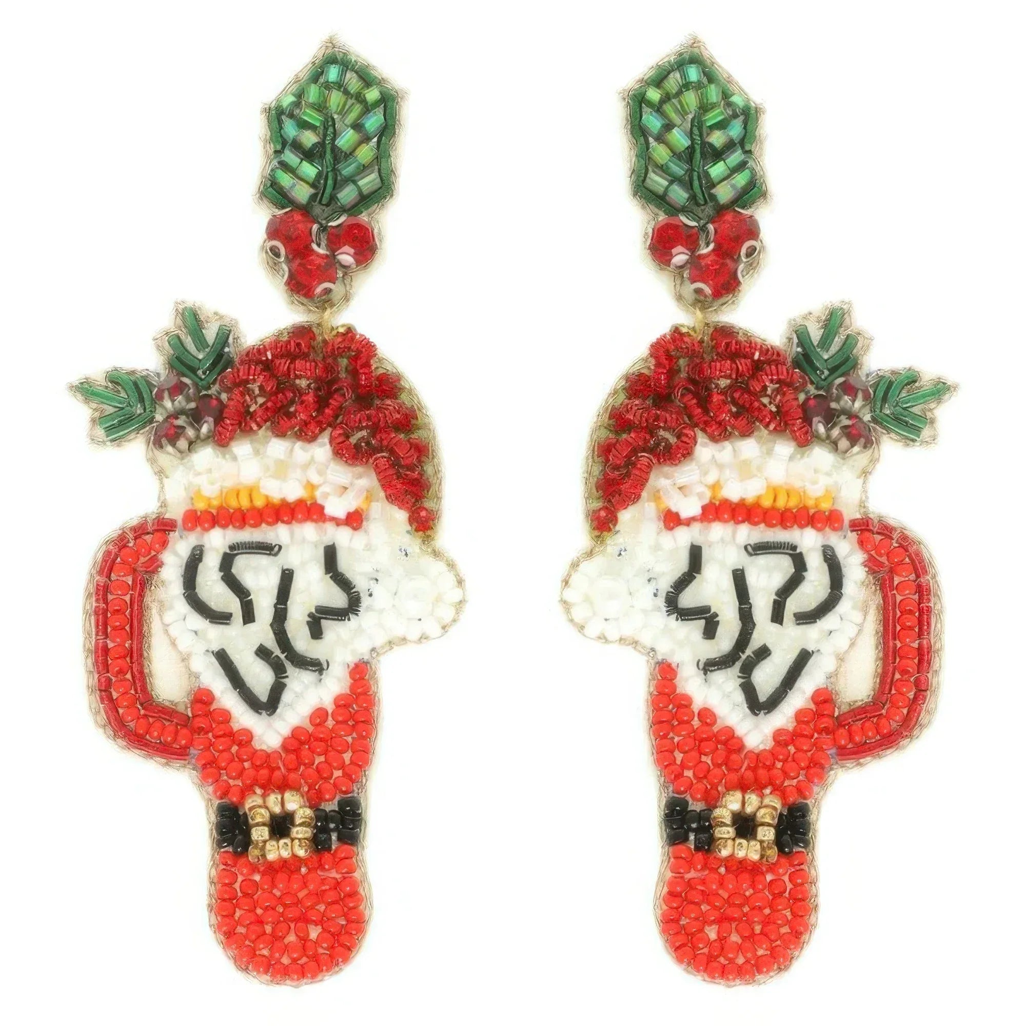 Christmas Santa's Cup Post Earrings Secondary image